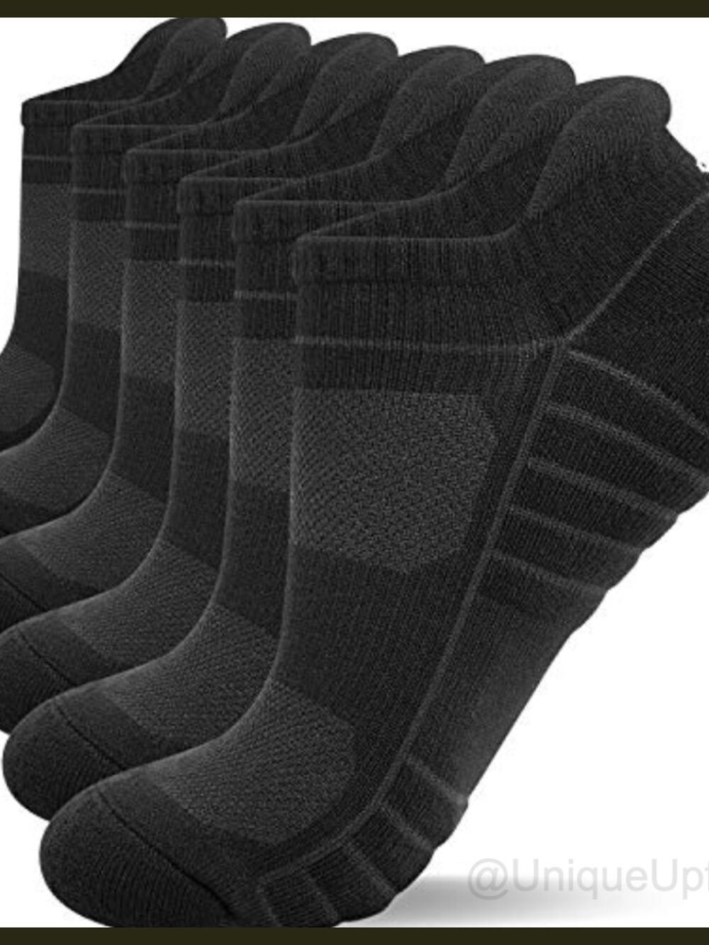 Athletic Running Ankle Socks Low Cut Cushioned Anti-Blister Tab Sports 6 Pr
